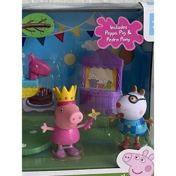 PEPPA PIG Pinata Party Playset Pedro Pony Peppa Pig Figures Jazwares New Sealed - Picture 4 of 10